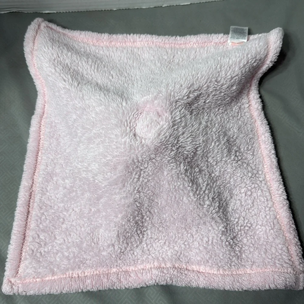 Cutie Pie Lovey Gray Elephant Plush With Pink Security Blanket 14X14 Cuddly Soft